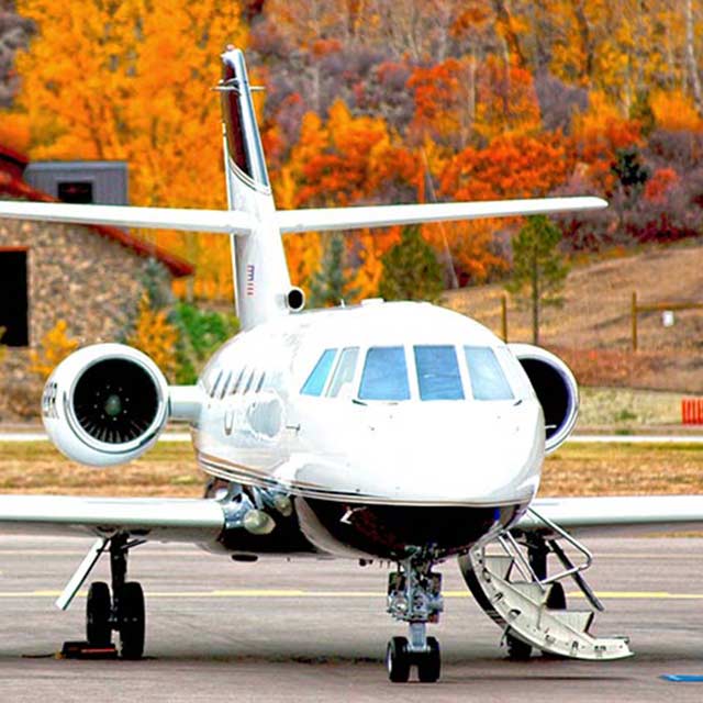 Private Jet at the airport
