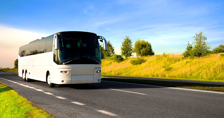 Luxury coach on the road