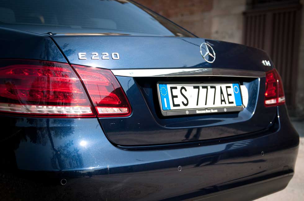 Mercedes E Class 220 Sport: rear view