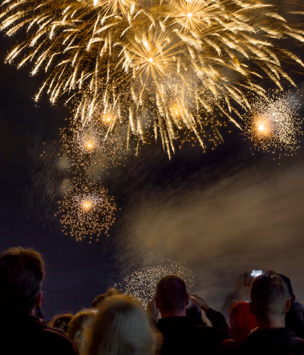Cannes Fireworks Festival - People watching the Fireworks