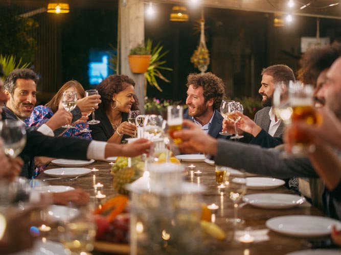 Christmas holiday: corporate dinner