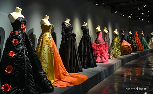 Luxury car with chauffeur Milan: high fashion clothes exhibition