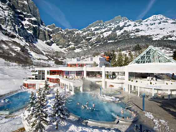 Visit the snowy Switzerland: Leukerbad in a luxury car with driver! 