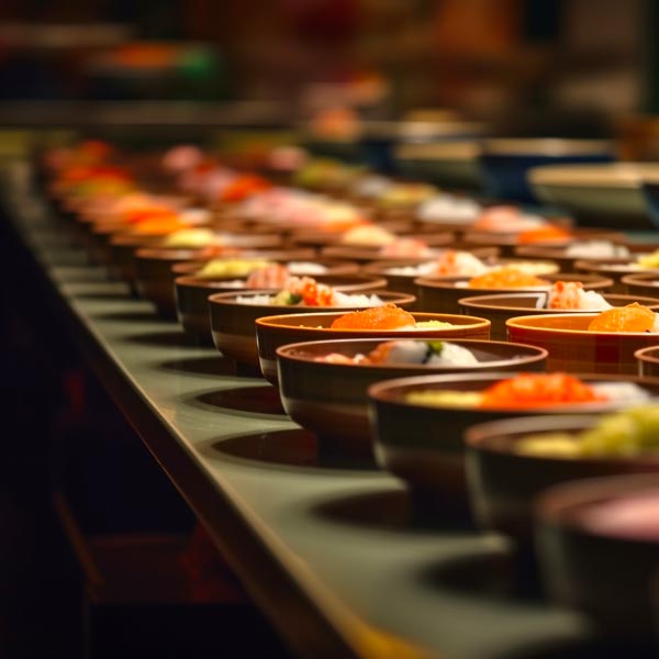 Transfer Milan and long range transfer: colorful crockery in a large collection on the table