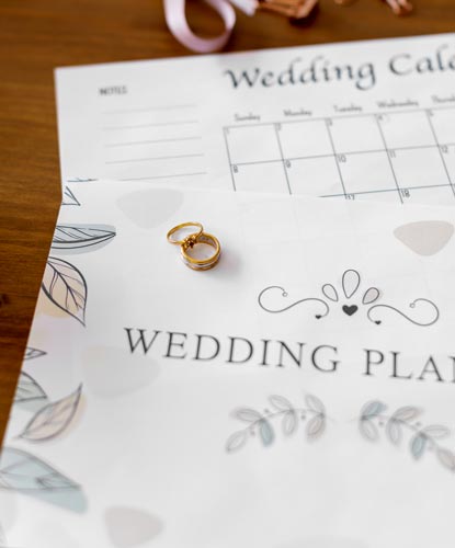 Wedding car hire Milan: wedding plan calendar